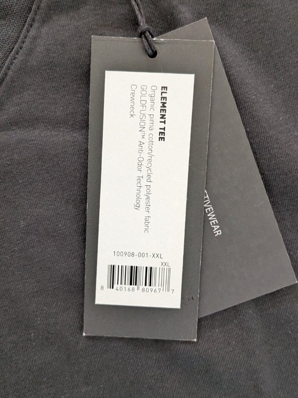 NWT Rhone Element Tee Black XXL Crew Neck GoldFusion Anti-Odor - Picture 3 of 7